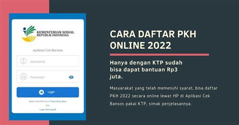 cara daftar pkh online 2022